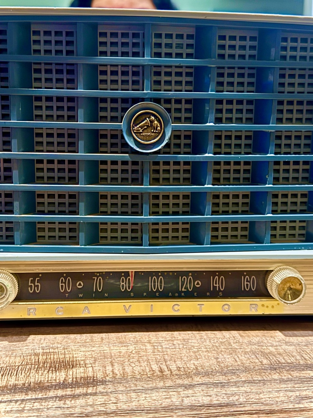 1950 RCA Victor Vintage Style Blue Tabletop Radio
